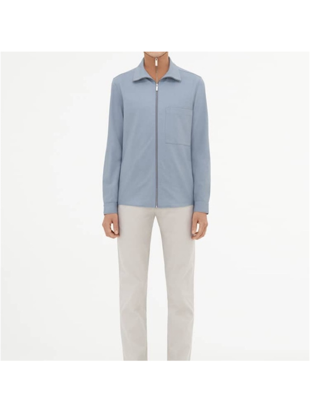 COS Knit Blazer Peach Colour Stretchy Double Direction Zipper Minimalistic SizeS
